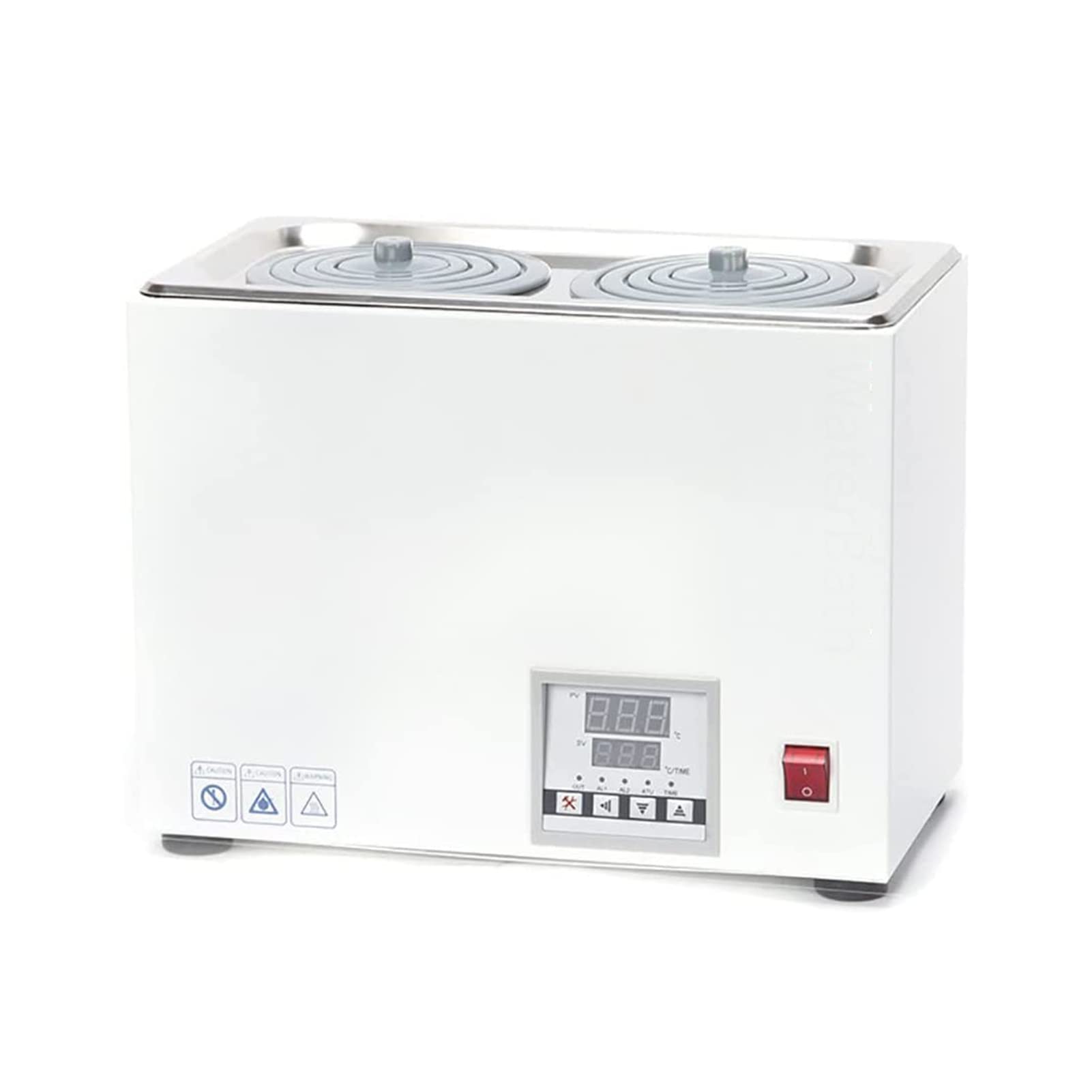 Baño María termostático de laboratorio con calefacción eléctrica, equipo científico de laboratorio con 1/2/4/6 orificios y temperatura constante, temperatura ambiente de 5 a 100 °C, incrementos de 0