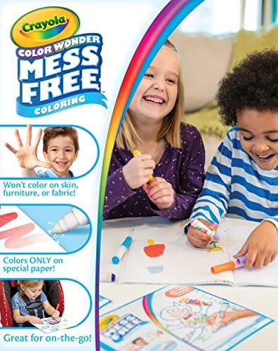 CRAYOLA Color Wonder Mess Free Coloring Kit, 80pc, Toddler Toys, Kids Indoor Activities at Home