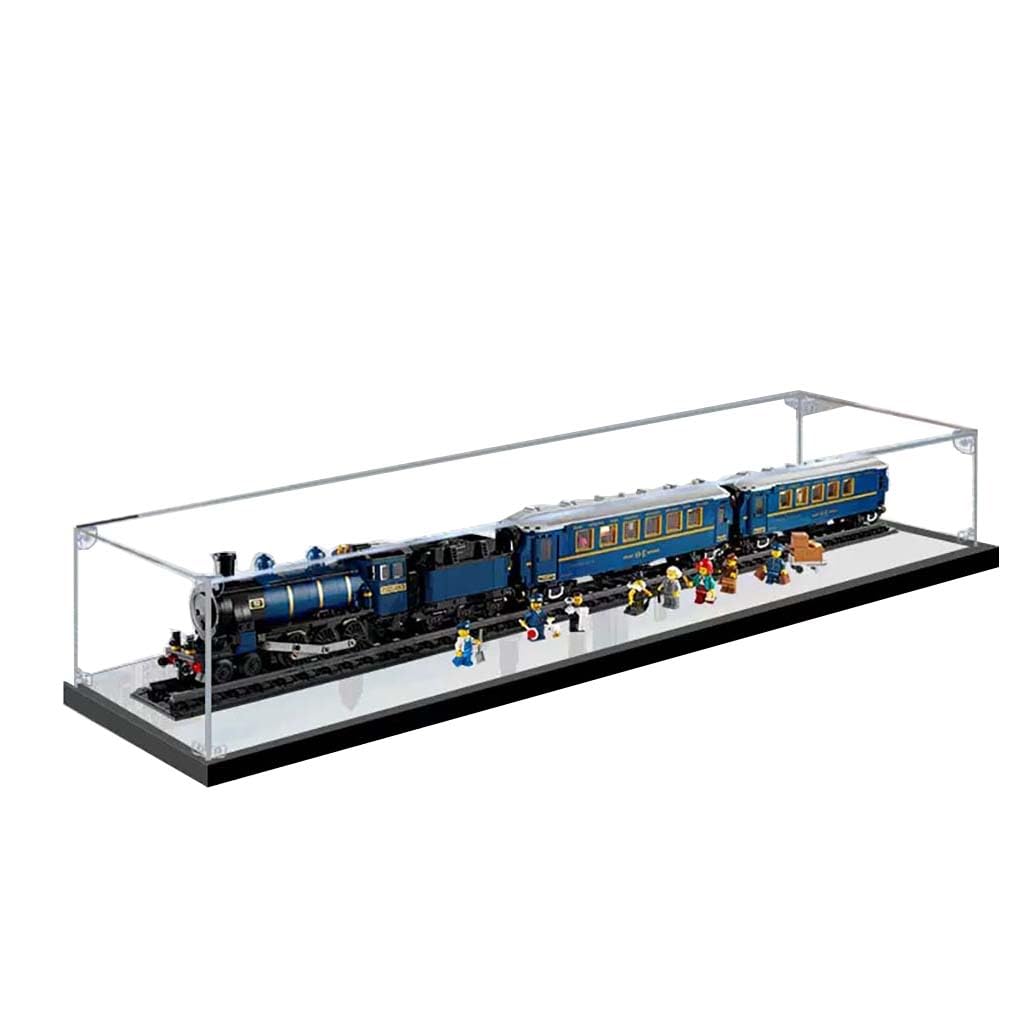 Staubdichte Acryl-Vitrine, Entworfen für Lego 21344 Der Orient Express, Ideas-Serie, Zugmodell, Aufbewahrungsbox, transparente Box, Ausstellungsbox kompatibel mit Lego 21344 (Kein Modell)