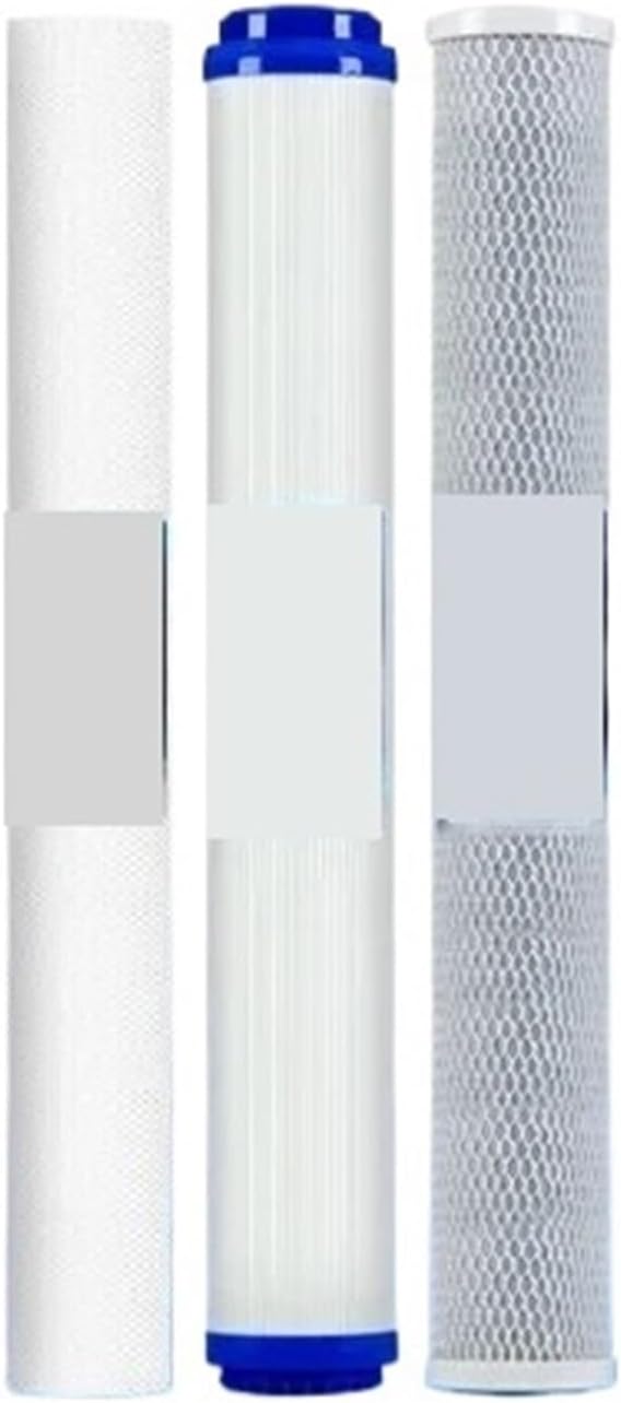 20-Inch PP Cotton, UDF, and CTO Water Filter Set for Three-Stage Purifier Systems(PPF1 UDF CTO)