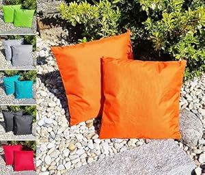 JACK 1x 45x45cm Outdoor Lounge Kissen Orange
