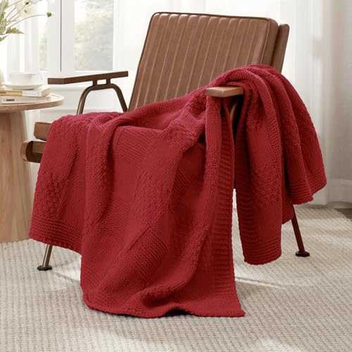 Amélie Home Knit Throw Blanket, Soft Chenille...