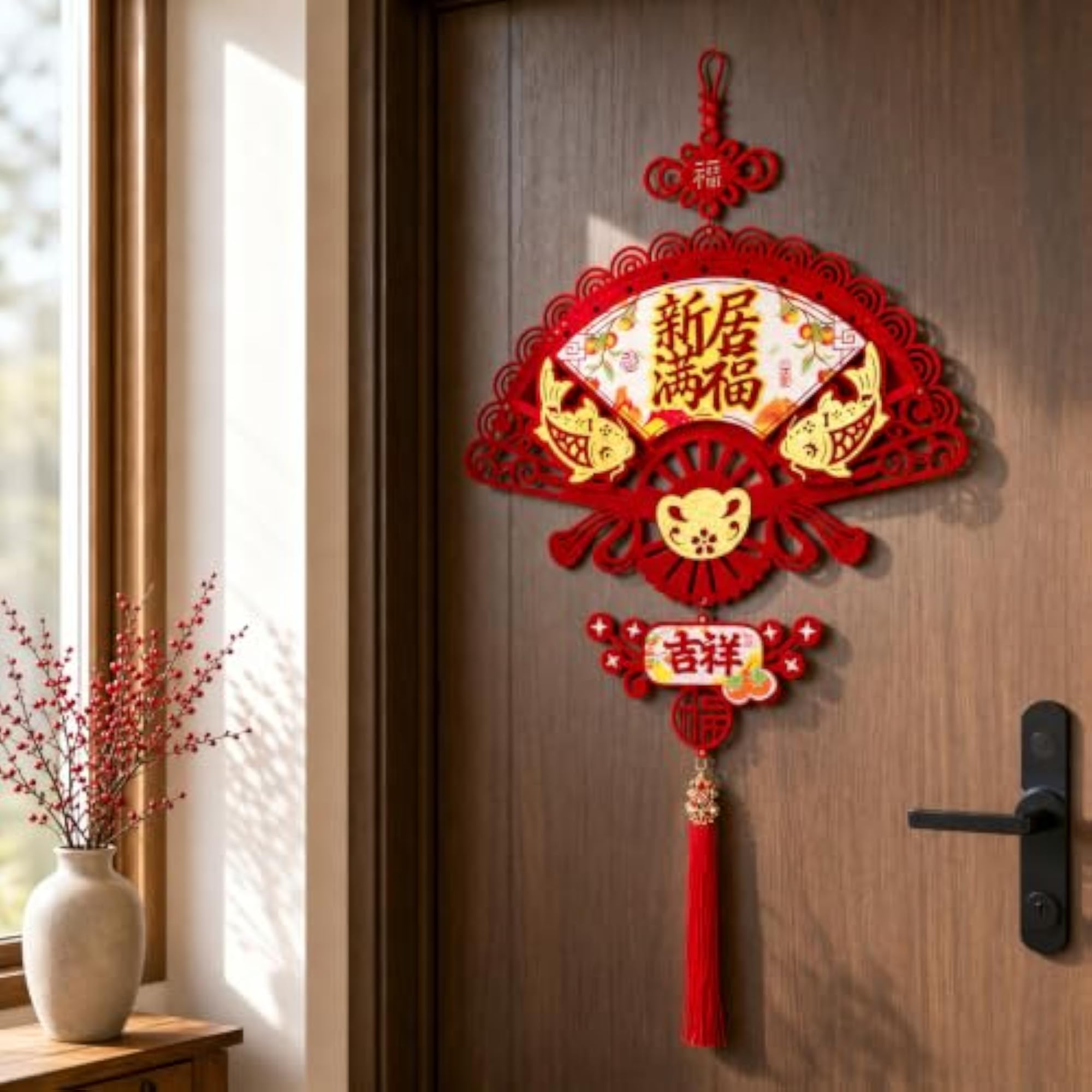 Housewarming Blessing Fu Charms for New Home Decor
