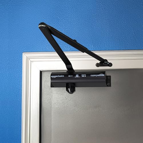 Image of Amazon Basics Hydraulic Door Closer I for Wooden, Aluminum & Metal Doors I for Left and Right Handed Doors I for Offices and Home | Black
