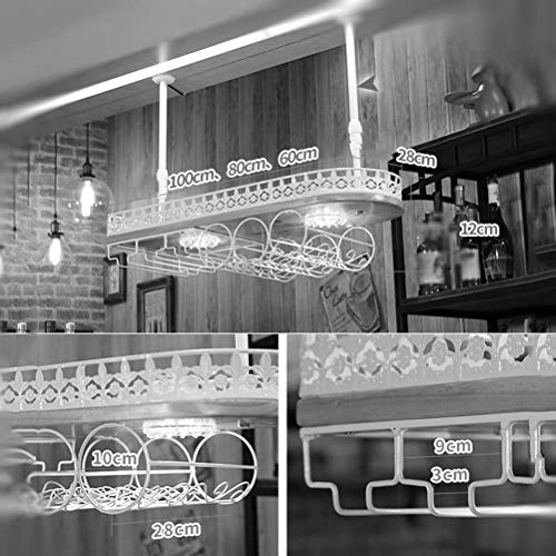 Soporte para botellas de vino 100x25 cm blanco miniatura 2