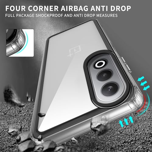 Image of Kapa Warrior Acrylic Clear Back Cover for OnePlus Nord CE 4 / Nord CE4 | Slim Shockproof [Military Grade Protection] Hybrid Bumper Case (Clear Sides)