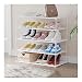 LOMJK Portascarpe Porta Scarpe da Scarpe 3/5/7 Tier, Organizzatore Estensibile per Scarpe da Scarpe, Calzature in Metallo Deposito Rack, Bianco, 60 cm di Larghezza Scarpiera
