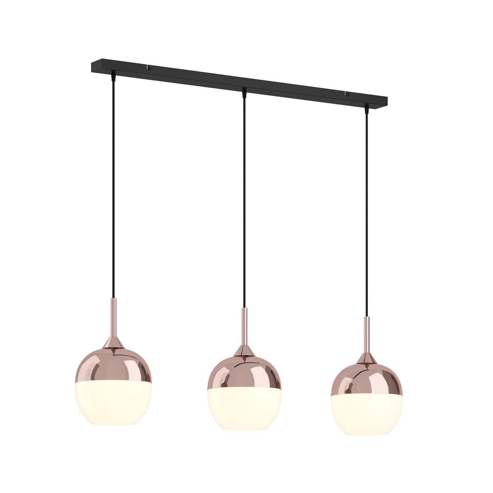 Lindby Ceiling Light Rangina dimmable (Modern) in Copper Made of Glass for e.g. Living Room & Dining (3 Light Sources, E27) from Pendant Lighting lamp Hanging Ceiling