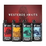 Every Man Jack Game of Thrones Collectors Body Wash Gift Set - Includes 4 Body Washes with Clean Ingredients & Westeros Inspired Scents