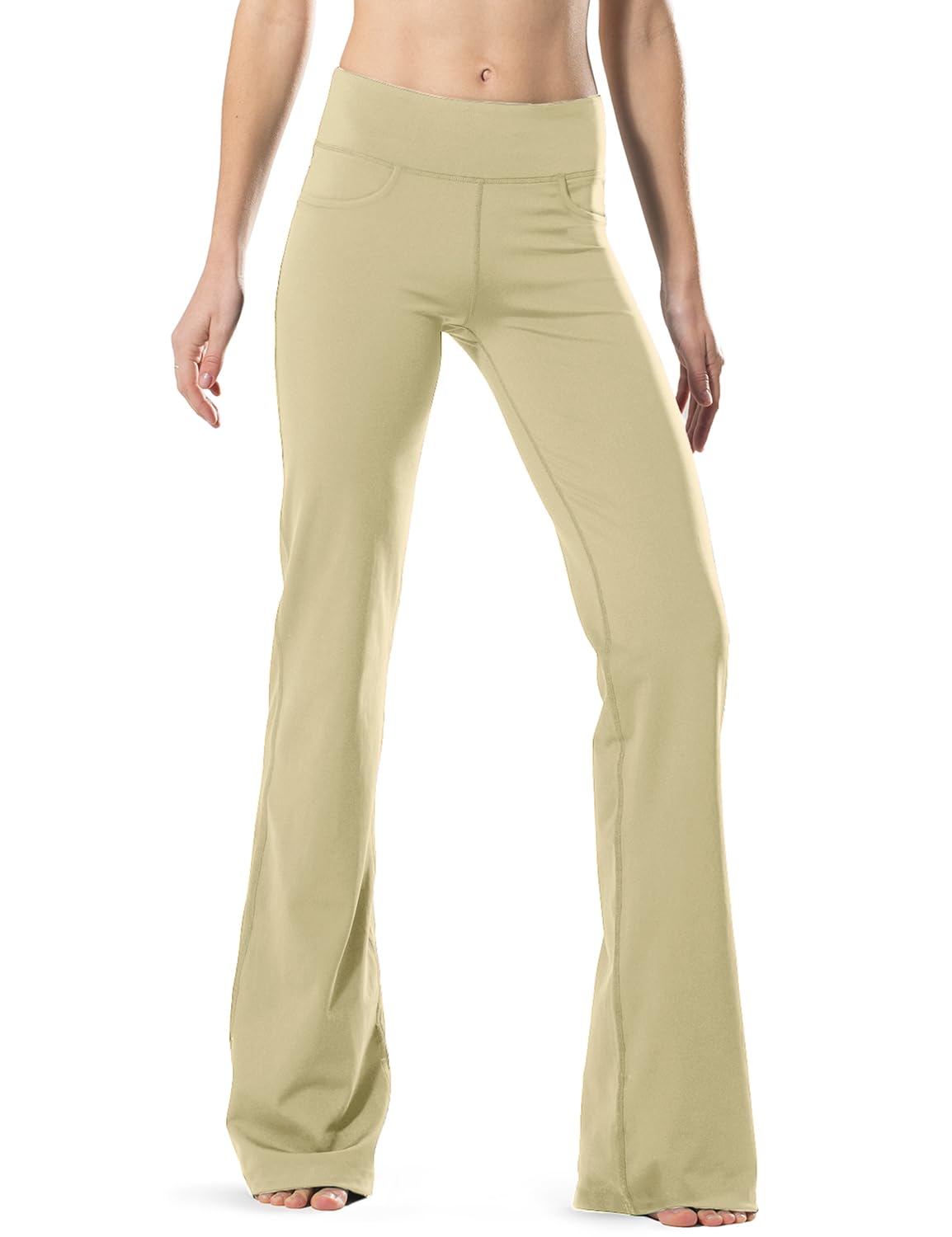 Safort 28" 30" 32" 34" Inseam Regular Tall Bootcut Yoga Pants Flared Leg Dress Pants with Pockets for Casual