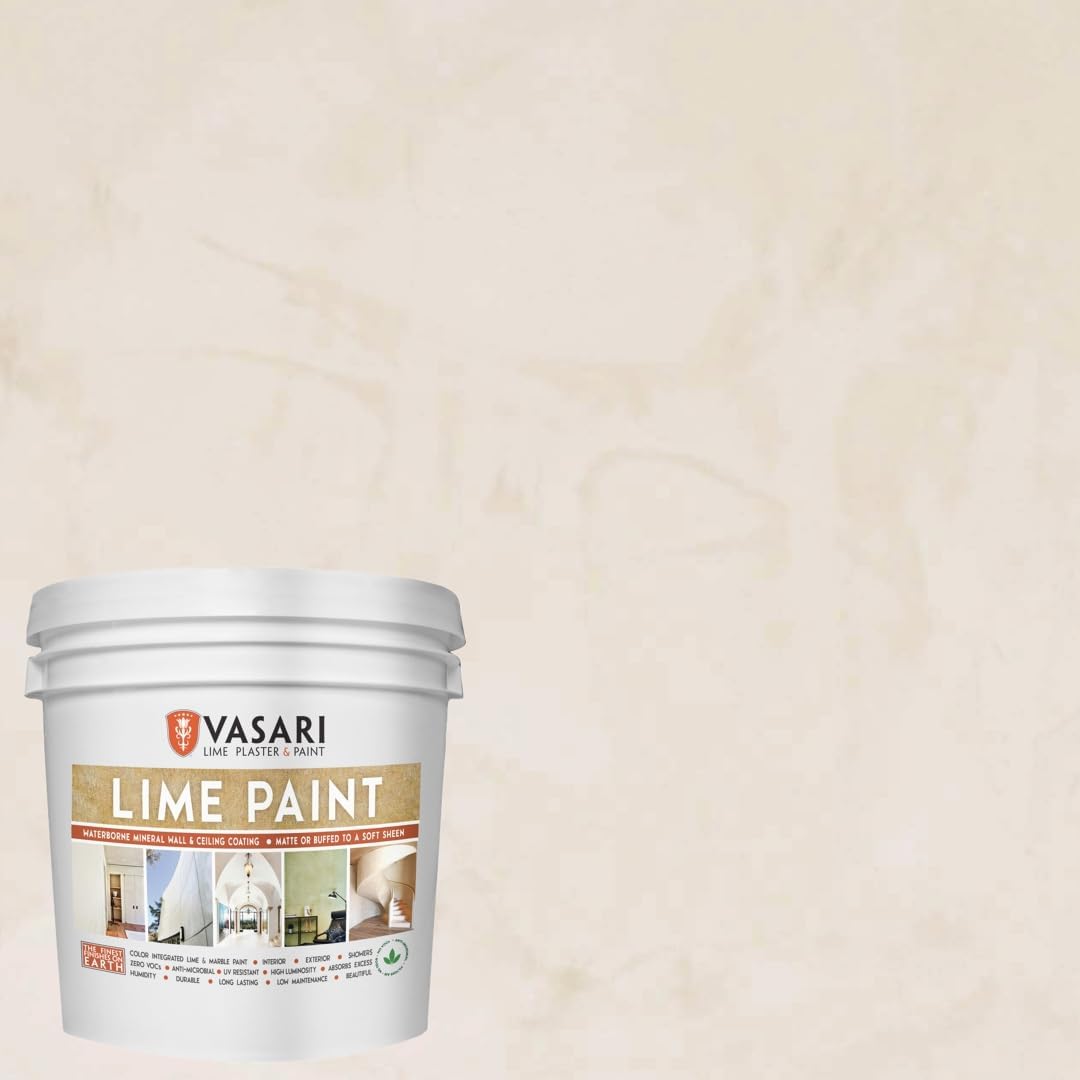 VASARI ライムペイント ライムプラスター&ペイント | インテリアまたはエクステリア | 売れ筋カラー 各種サイズ (1ガロン 化石 #15)