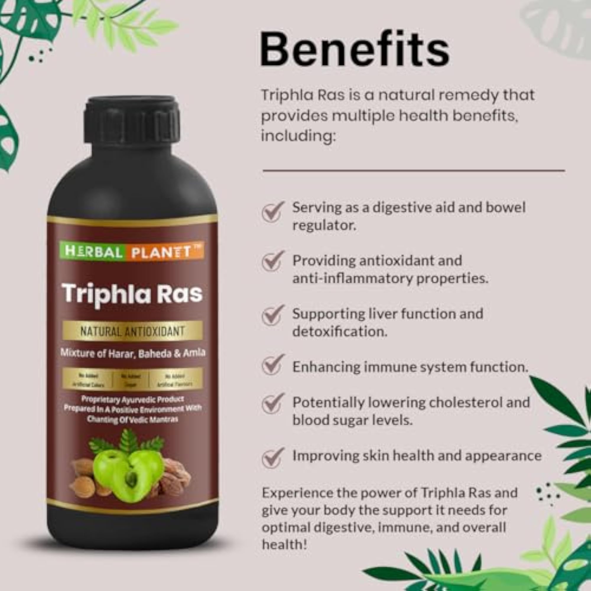 Herbal Planet Natural Triphla Juice, Immune System Support