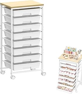Mobile storage trolley with drawers