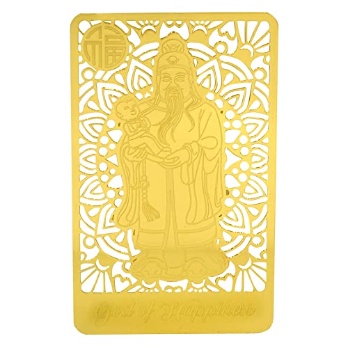 Fuk Gods Gold Card to Attract Health, Wealth and Happiness Amulet Card