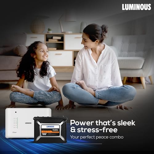 Image of Luminous Inverter & Battery Combo for Home, Office & Shops | iCon White 1100 Inverter with AmpBox Gel Battery | Fast Charging, 4hr Backup, Maintenance-Free | Warranty: 36 & 60 Months