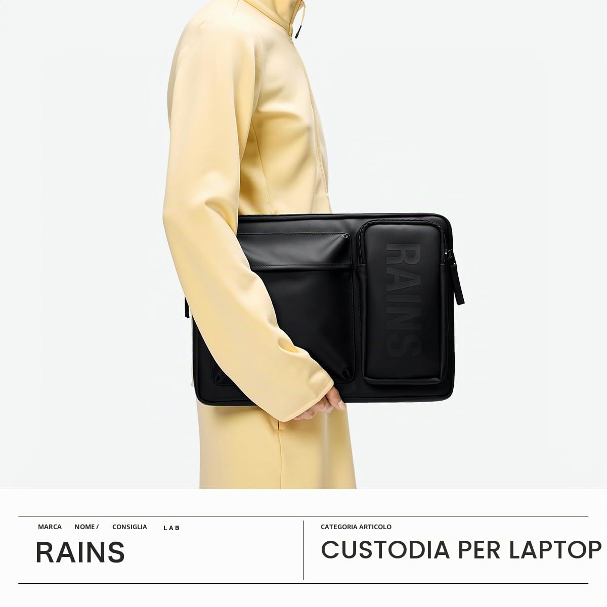 TEXEL LAPTOP CASE 15/16 W1 RAINS BLACK ART. 16670