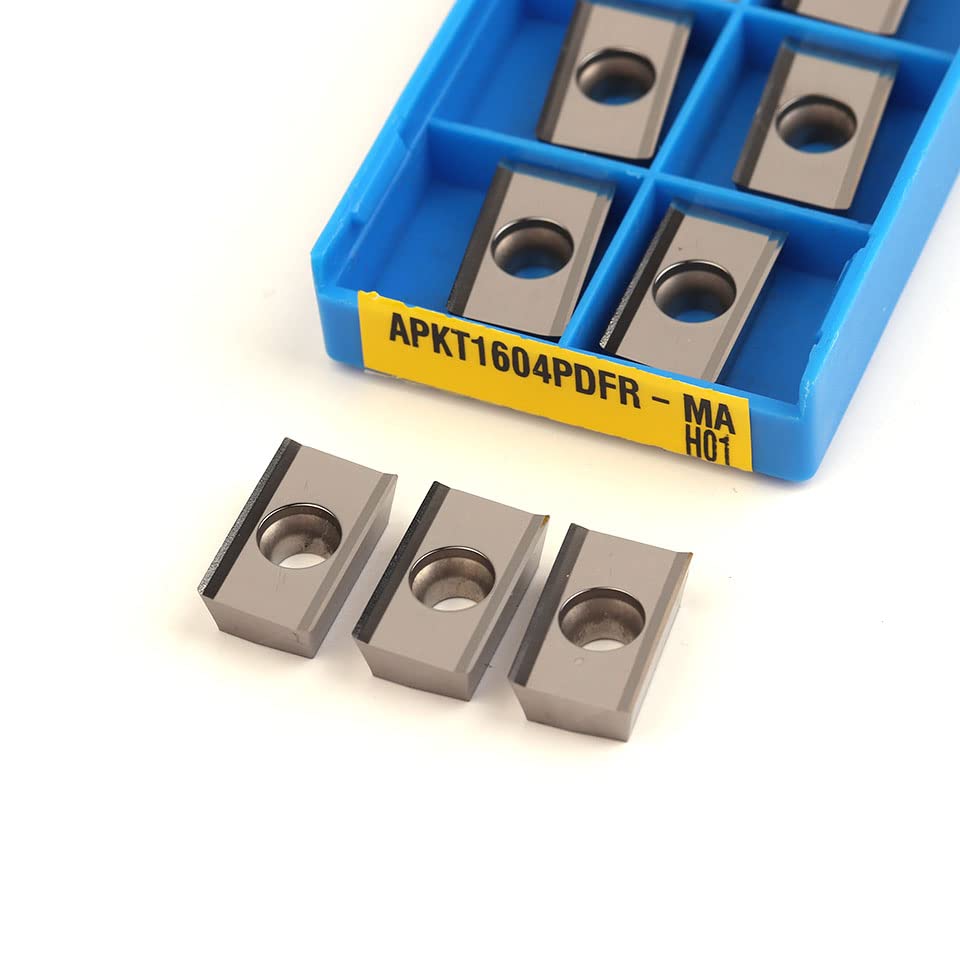 10pcs APKT1604 PDFR APKT 1604 MA3 H01 Aluminum Cutter Blade Insert Cutting Tool Turning Tool CNC Tools AL +TIN Alloy Wood (Size : APKT1604PDFR-G2 H01)