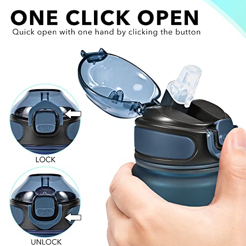 Image of Enerbone 32 oz Water Bottle with Times to Drink and Straw, Motivational Drinking Water Bottles with Carrying Strap, Leakproof BPA & Toxic Free, Ensure You Drink Enough Water for Fitness Gym Outdoor