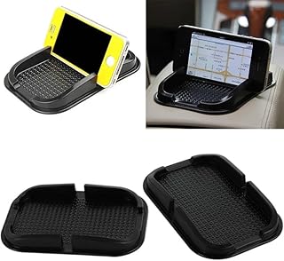 Automotive Phone Holder - Multi-Purpose Silicone Mount for Dashboard or Police Plate, Designed for Safe, Hands-Free Operation and Clear Navigation in Vehicles (2 piece)