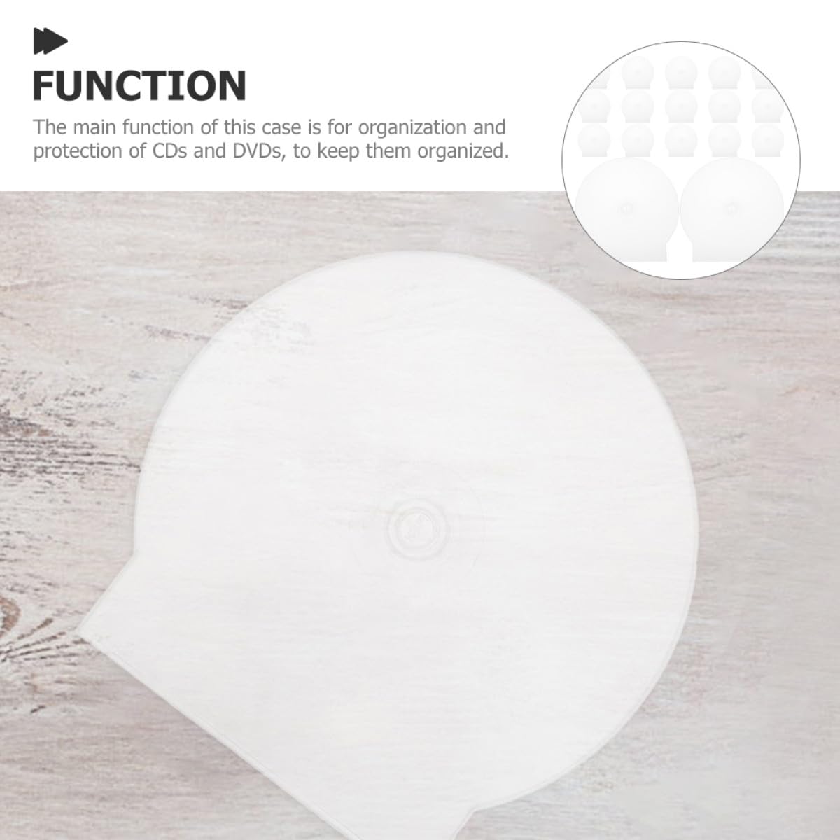 Custodie Trasparenti Design Salvaspazio e Facile Identificazione in Plastica per CD e Dvd Confezione da 50 Custodie Standard Portatili per Archiviazione Efficiente