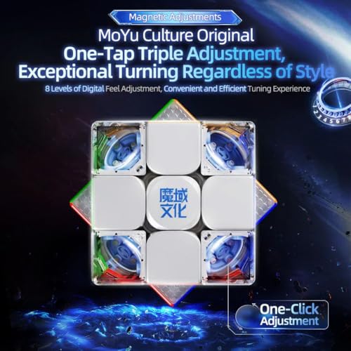 Image of MoYu Super WeiLong 3x3 V2 Magnetic Speed Cube | 20-Magnet Ball-Core, UV Coated Finish & Spring Tension | 512 Customization Configurations & Corner Magnetic Adjustment