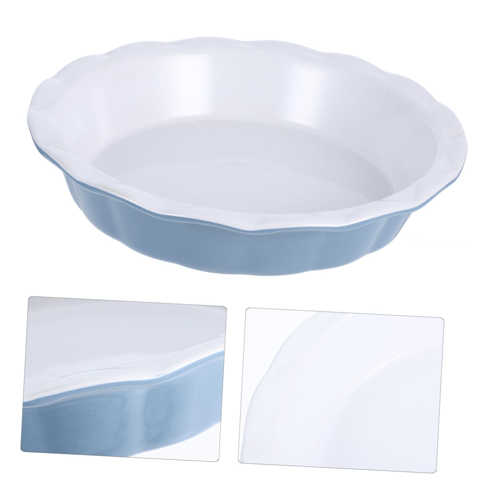 Mobestech Plat à Tarte Four en Céramique Rond 1 Pc, Cuisson Uniforme