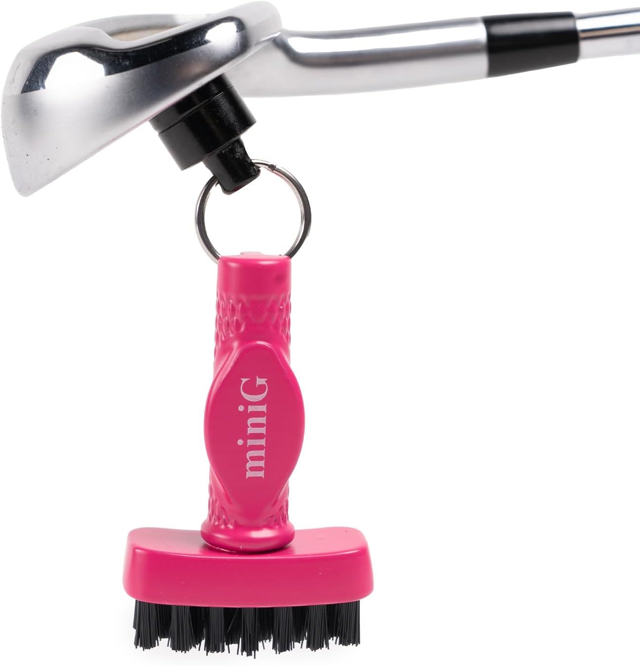 Grooveit Pink Mini Golf Brush The MiniG 'Dry Scrubber' Features A Detachable Magnet, Heavy-Duty Nylon Bristles, and 3-Yr Warranty - Used On All Professional Golf Tours - Golf Accessory of 2023 image 3