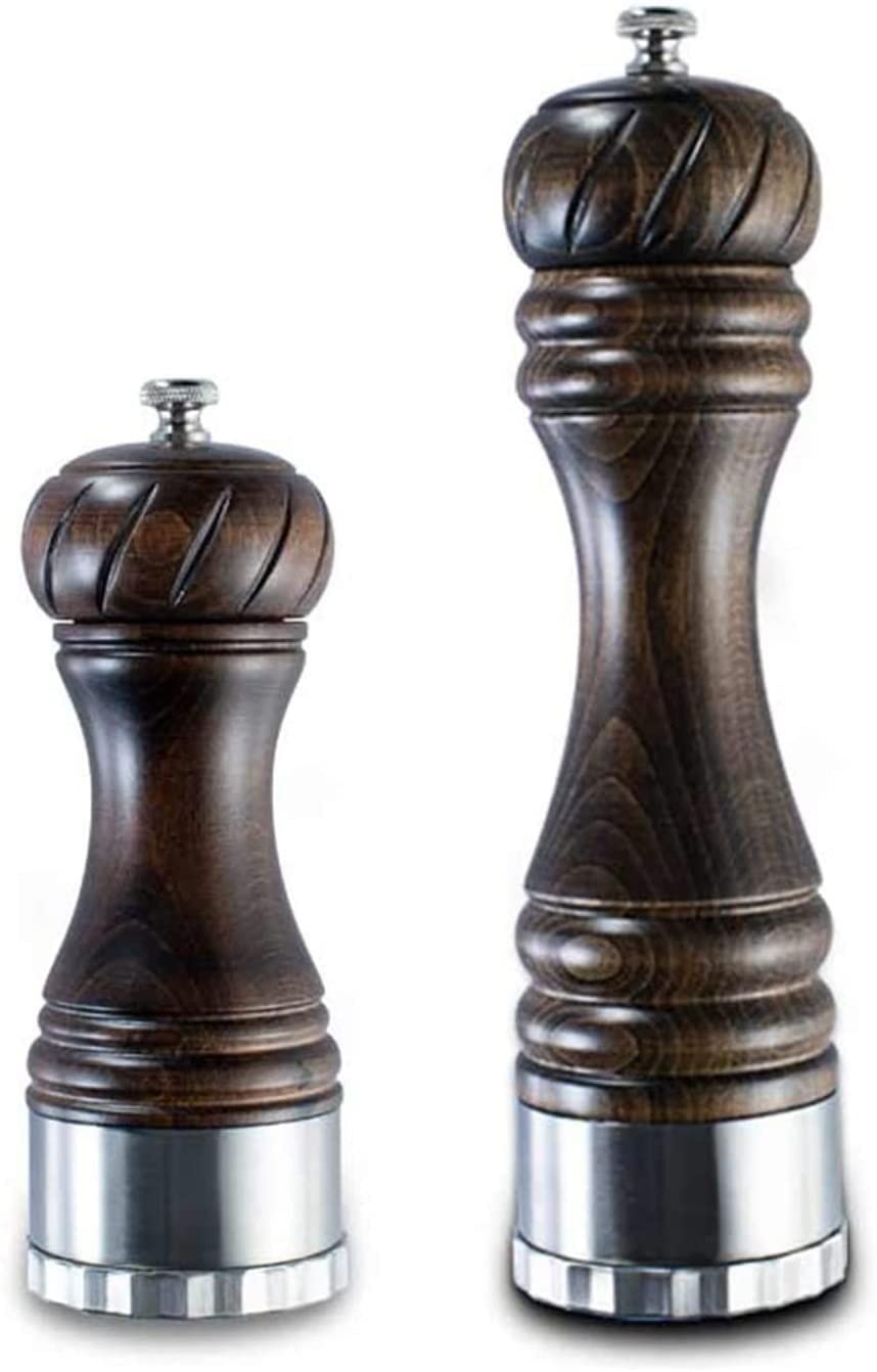 Set di macinini per sale e pepe, per la precisione 2 pezzi macina pepe macina sale marino macina pepe nero manuale macina pepe bianco smerigliatrice for condimenti in legno di faggio