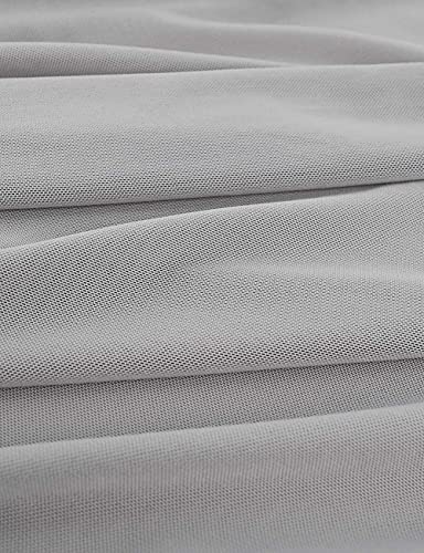 Lovdaswi Ladies Ballet Pull On Skirts Women Soft Mesh Elastic Waistband Dance Skirts Light Gray #TOP5