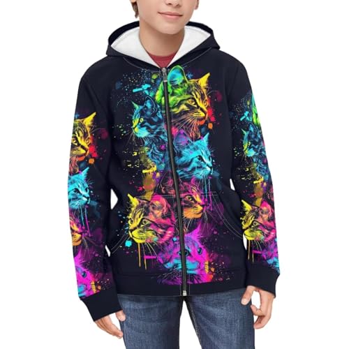 Agoviwo Funny Graphic Zip up Hoodie Boys Athletic Hoodies Y2k Sweatshirt Casual Workout Top with Pocket3