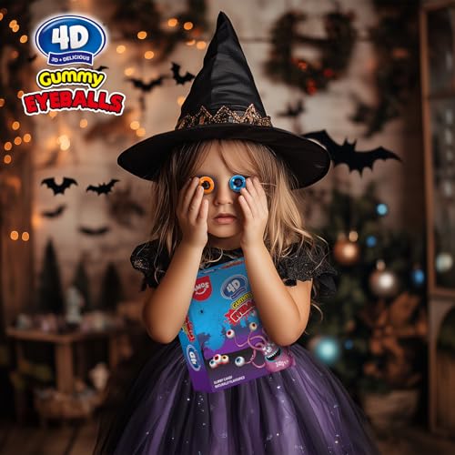 AMOS Halloween 4D Eyeballs Gummy Sweets, Mix Fruit Flavoured Candy, 240g — photo 5