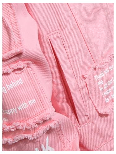 Image of SOLY HUX Men's Denim Jacket Letter Graphic Button Down Flap Pocket Long Sleeve Streetwear Jacket