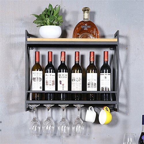 Soporte de vino metálico LUNEZY para pared vintage 60× miniatura 5