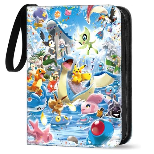 Álbum coleccionable para cartas, capacidad para 900 cartas, álbum de coleccionistas, carpeta de cartas, organizador de cartas, portátil, resistente al agua, cuaderno de colección de cartas, regalo