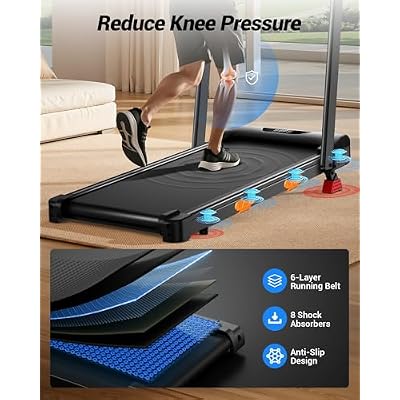 CURSOR FITNESS 15% Walking Pad Treadmill with Incline 0.6-6.2MPH Foldable Quiet Walking Pad for Home Small 2.5HP Under Desk Compact Treadmill with 300LBS Capacity