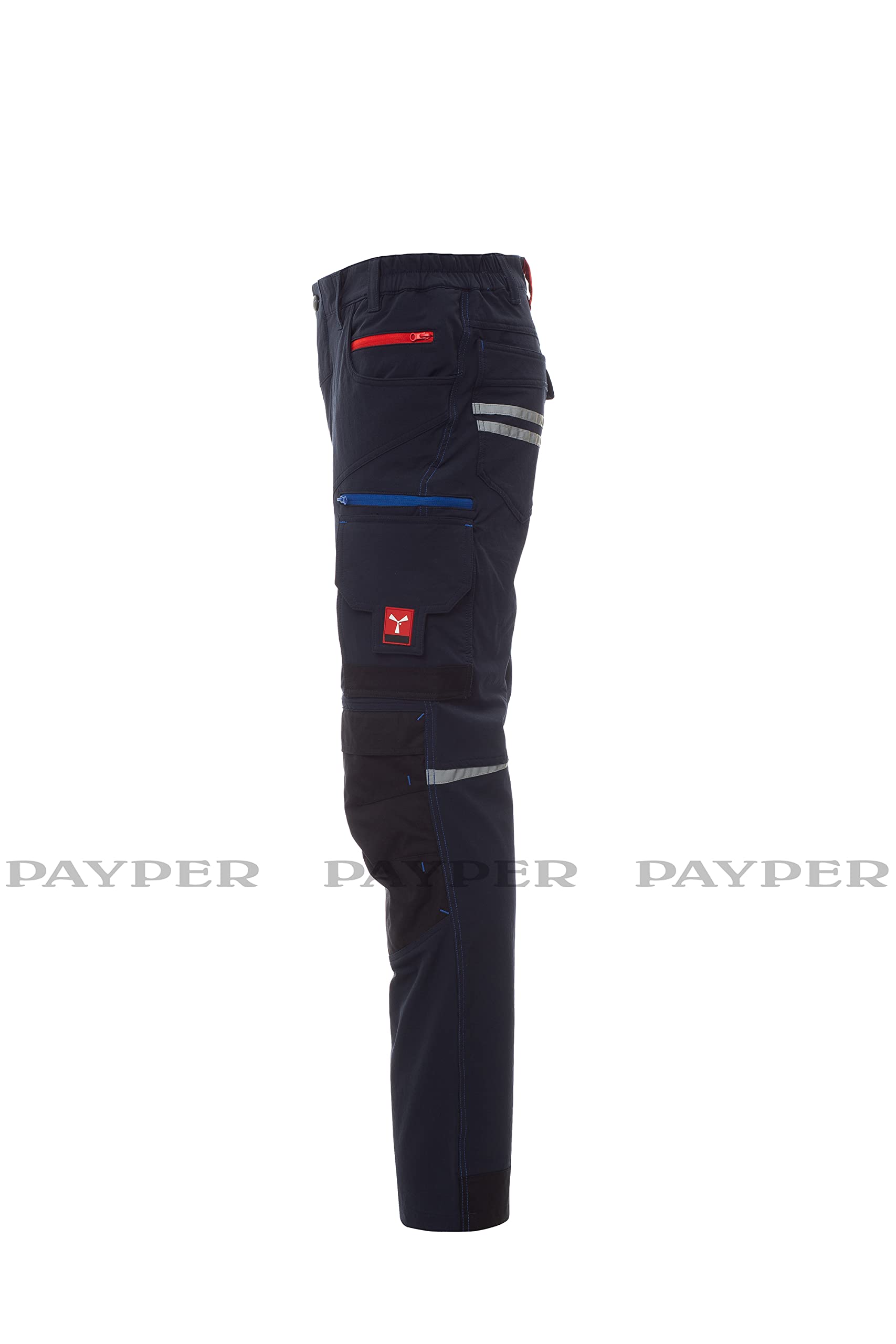 PAYPER NEXT4W 4-Way-Stretch Pantalone unisex, stretch, multistagione, con elastici laterali e passanti in vita, chiusura con zip