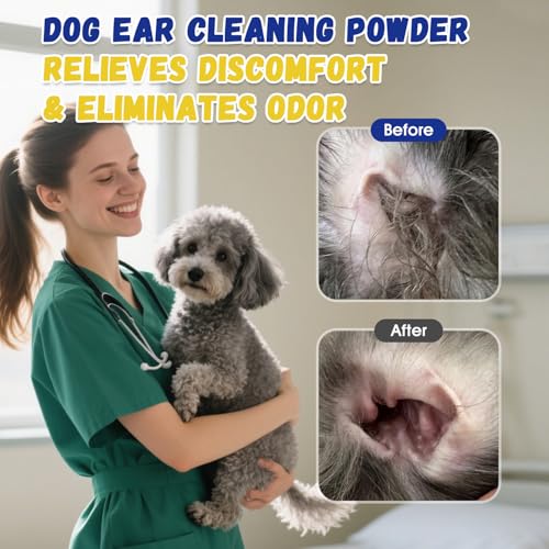 Image of Dog Ear Powder for Hair Removal - Grooming Grip Powder for Poodles & Doodles, Grooming Aid for Pet Ear Cleaning