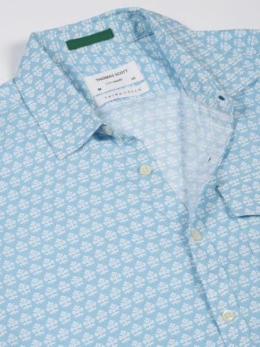 Image of Thomas Scott Men's | Printed | Half Sleeve | Regular Fit | Rayon | Spread Collar | Casual Shirt