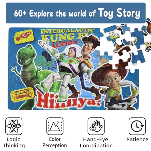Dplefo 0683 60 Piece Toy Story Puzzles In A Metal Box For Kids Ages 4-8 Jigsaw Puzzles thumb #1