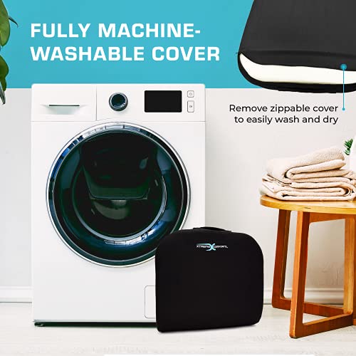 Xtreme Comforts Seat Cushion, Office Chair Cushions - Pack Of 1 Padded Foam Cushion W/Handle For Desk, Wheelchair & Car Use - Back Support Pillow For Chair #TOP6