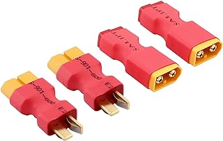 rflaueo 4pcs T-Plug Deans Style to XT60 Male Female RC Connector Adapter(E01-4)