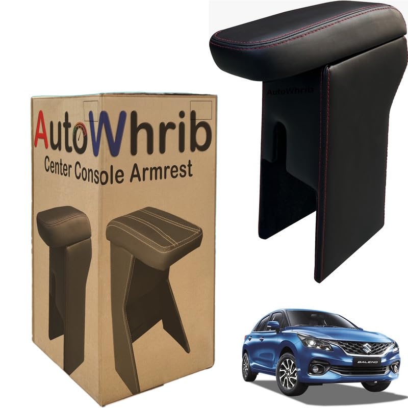 Image of Car Arm Rest For Baleno 2022 Armrest with Storage Box & Soft Cushion Pad, Luxury Arm Rest, Black Colour