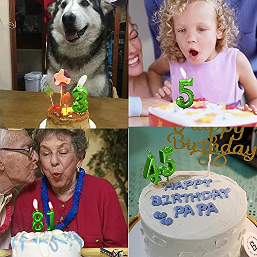 Green Birthday Candles 7 Candle 7Th Seven Years Cake Bady Roman Numberal Cool Number Candle No 70 71 72 73 74 75 76 77 78 79 #TOP4
