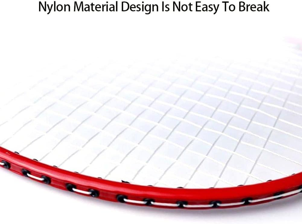Portable Badminton Rackets Set 4 Rackets with Net Pole Easy to Assemble for Backyard Beach Game