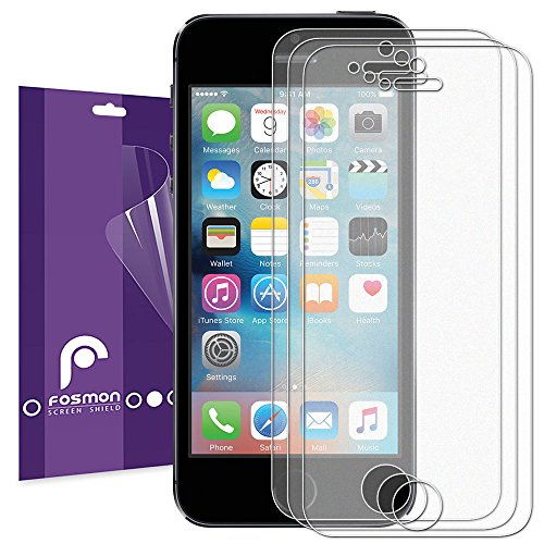 Fosmon Anti-Glare Matte Screen Protector Shield for Apple iPhone 5, 5G - 3 Pack