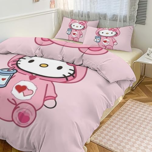 ハローキティ さくらんぼ 掛ふとん・敷ふとんカバー 2セット ⭐︎激