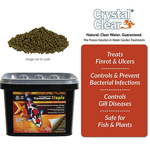 Crystalclear Staple Balanced Nutrition Koi Fish Food For Every Day Feeding, 3Mm Pellets, 2.2 Pound Bucket #TOP1