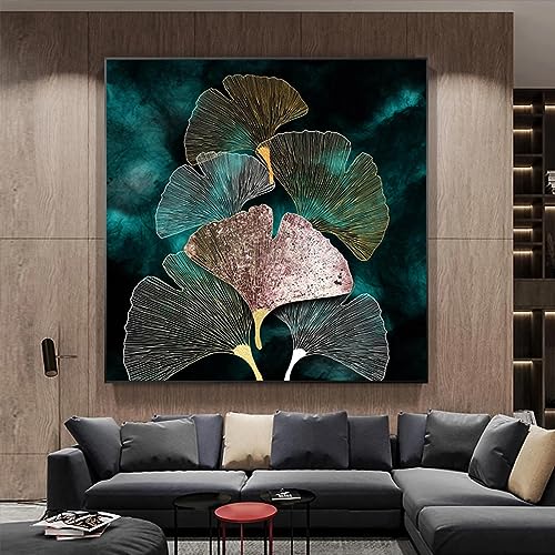 Peinture murale sur toile Ginkgo Biloba KEBIA affiche scandinave haute définition