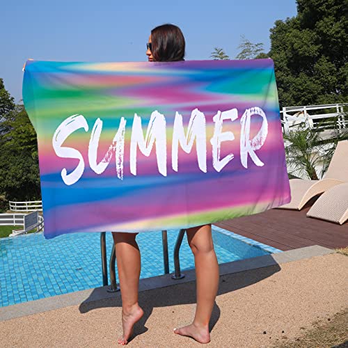 Nibesser Personalized Beach Towels With Names For Kids Adults Microfiber Quick Dry Custom Travel Beach Towel Sand Free Pool Towels Soft Bath Towels #TOP2