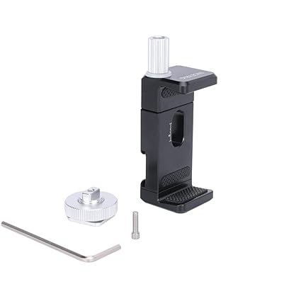 NICEYRIG T5 T7 SSD Bracket with Cold Shoe 1/4 Thread, Adjustable Mouth 57mm-77mm SSD Phone Powerbank Holder Mount Applicable for BMPCC 4K 6K Pro Z Cam - 477